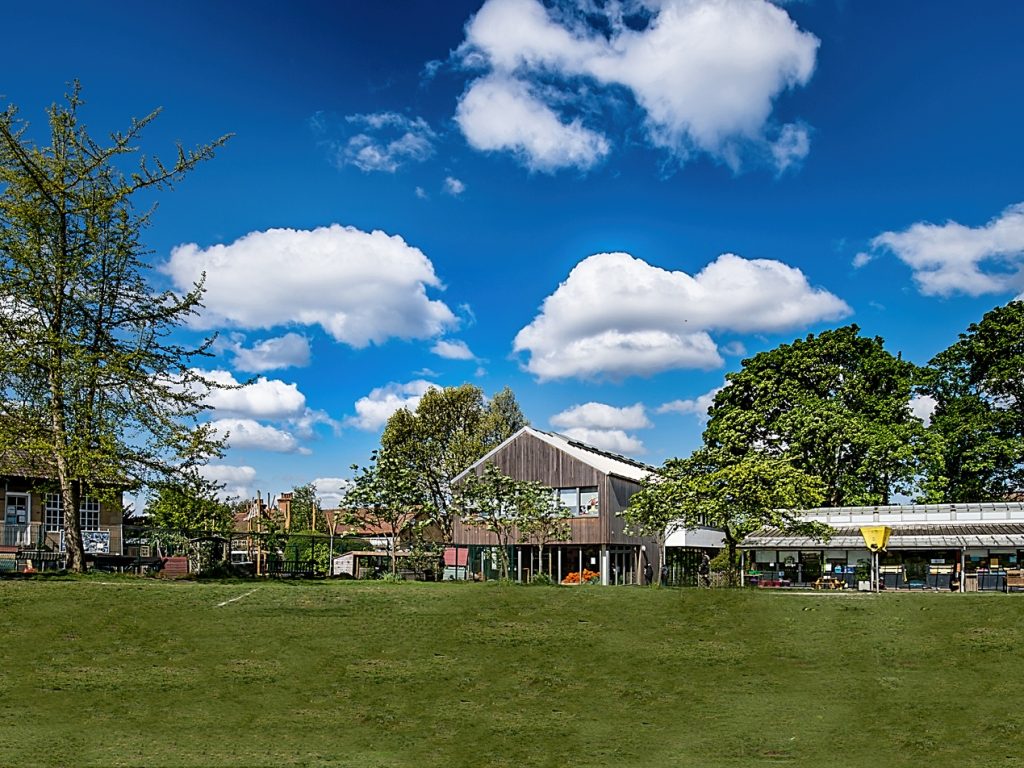 Lower School buildings on a sunny day