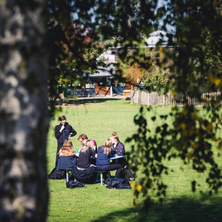 Students on School Field