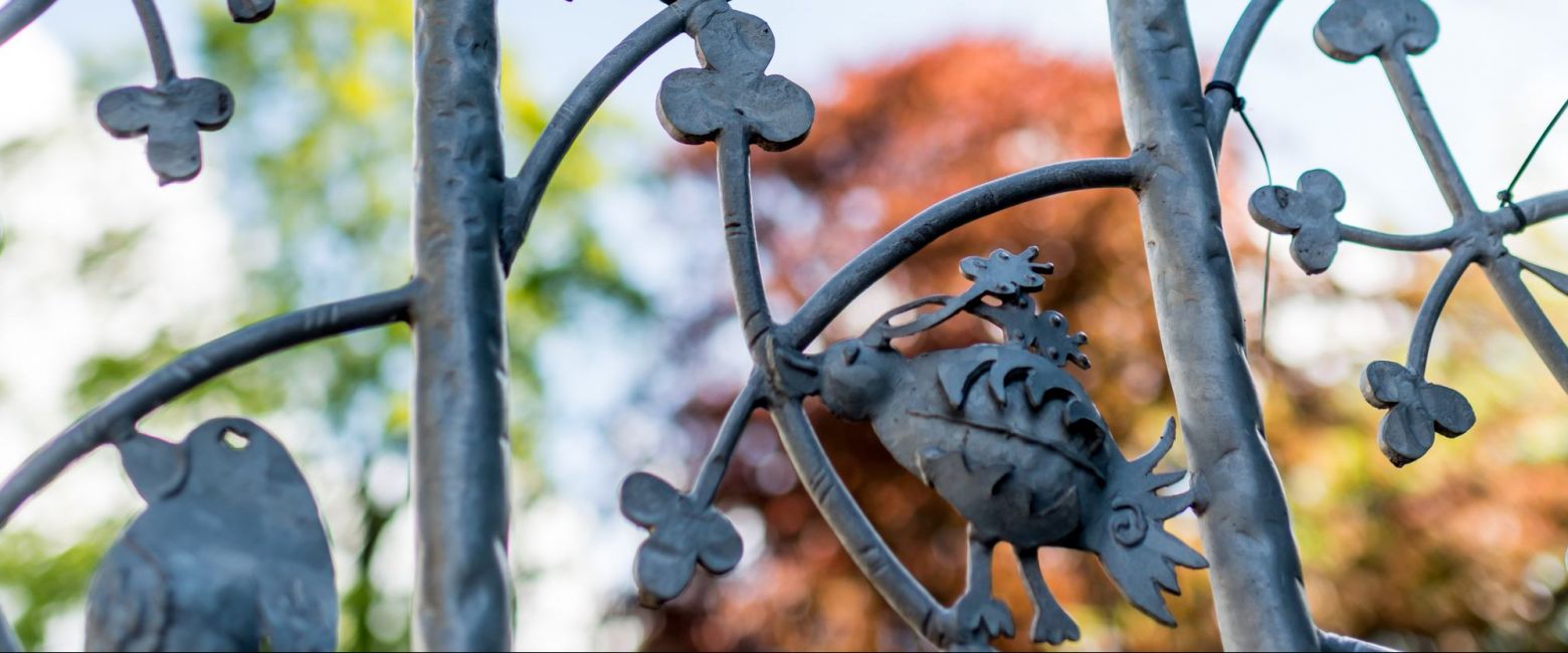 Close of of the School Gates in Autumn