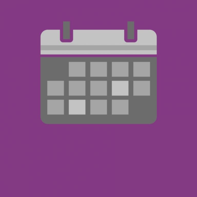 Calendar On Purple Background