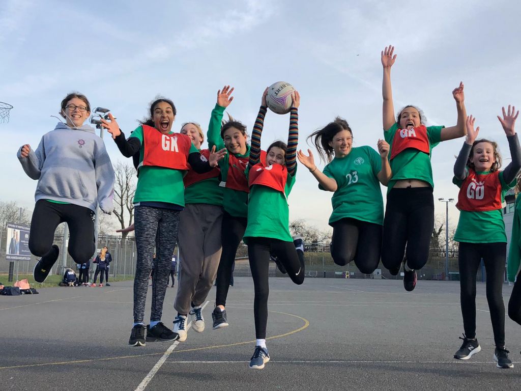 Student netball team group photo