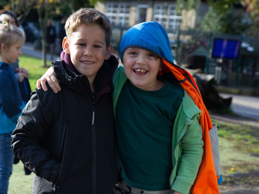 Lower School students heading to forest school