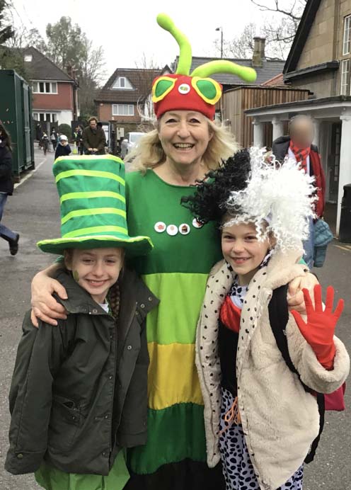 Lower school students wearing costumes