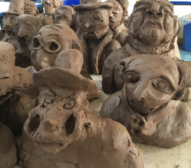 Clay sculptures