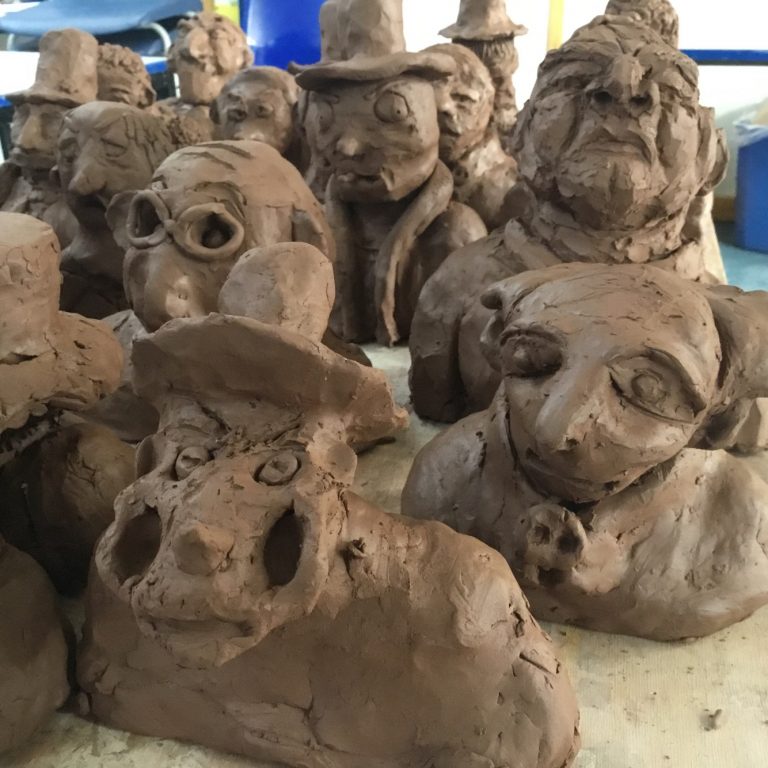 Clay sculptures