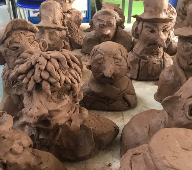 Clay sculptures