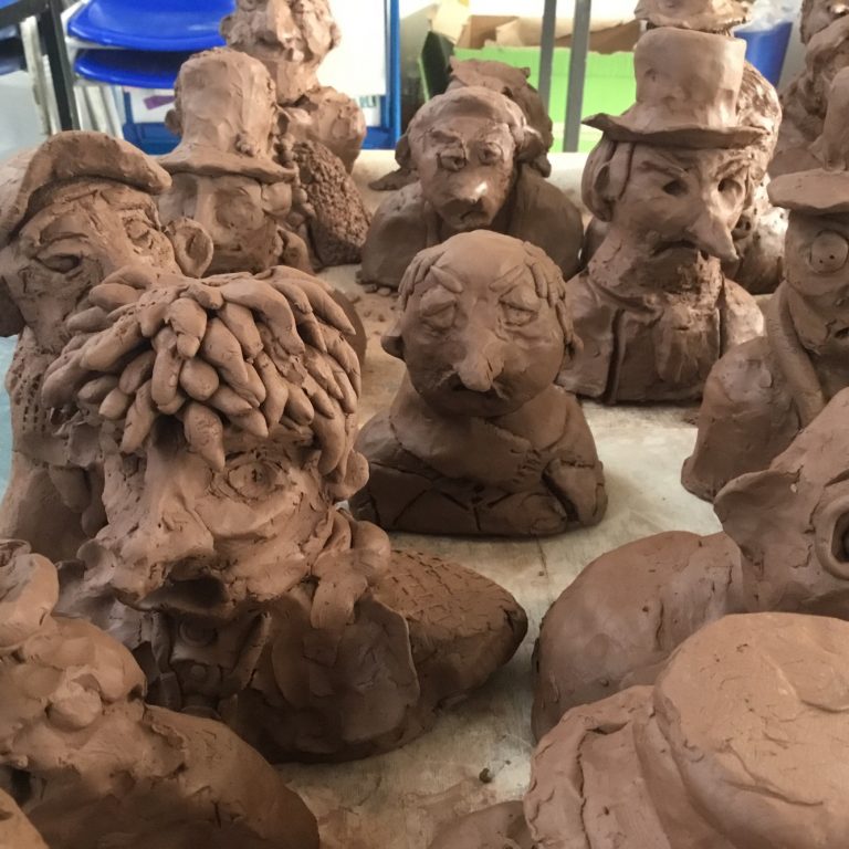 Clay sculptures