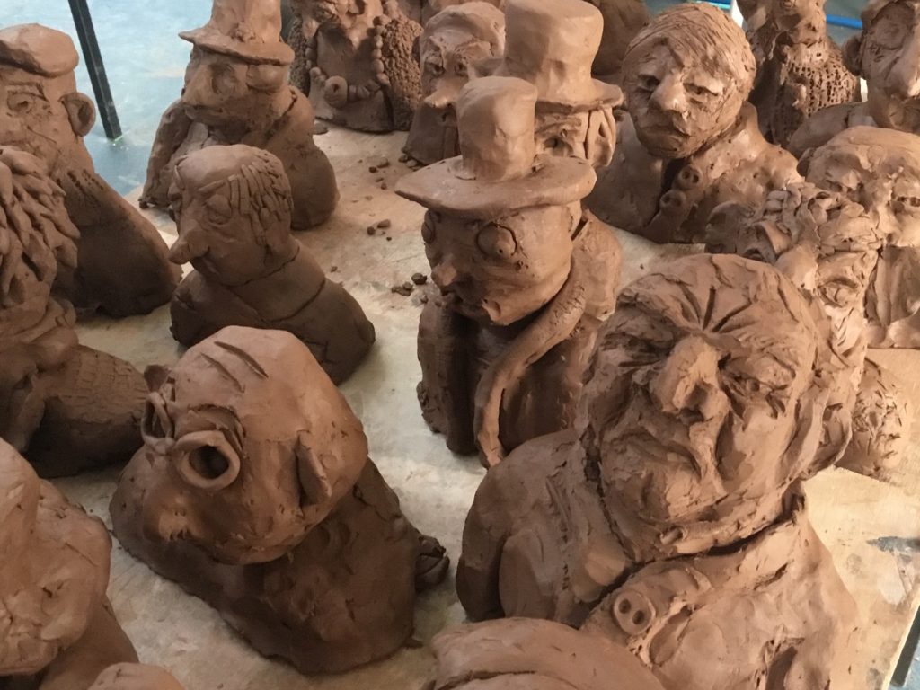 Clay sculptures