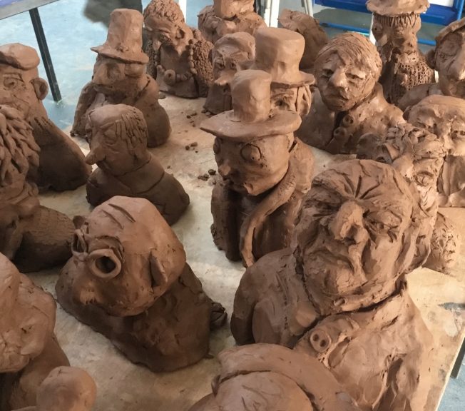 Clay sculptures