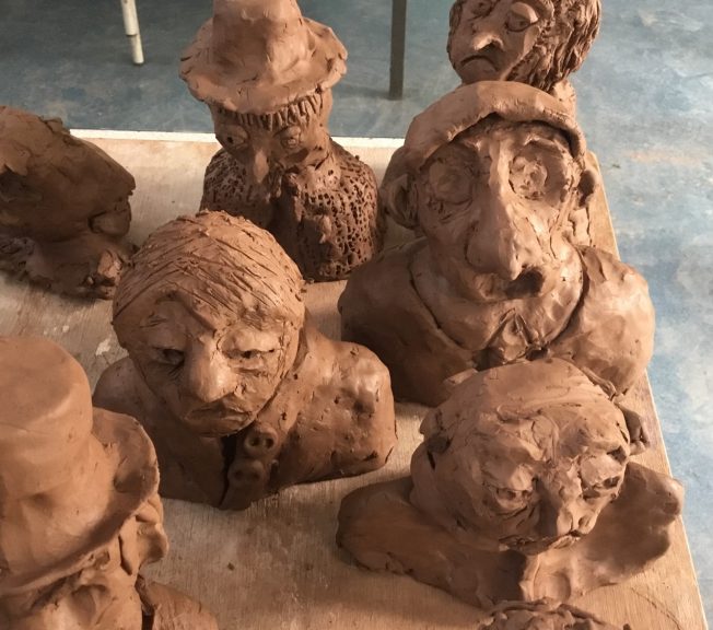 Clay sculptures