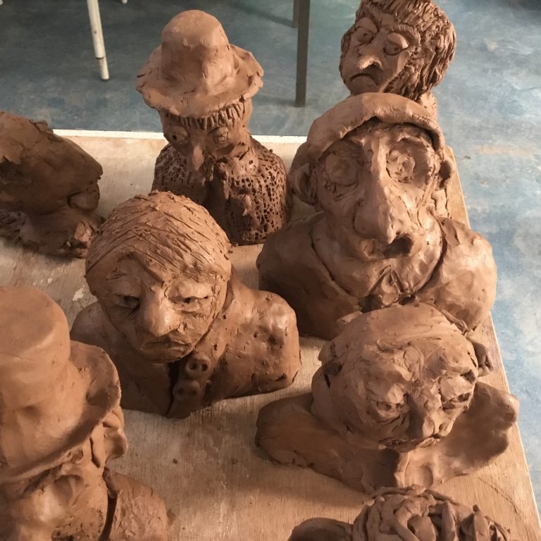 Clay sculptures