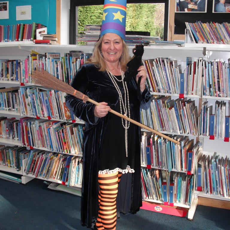 Woman wearing a wizard costume
