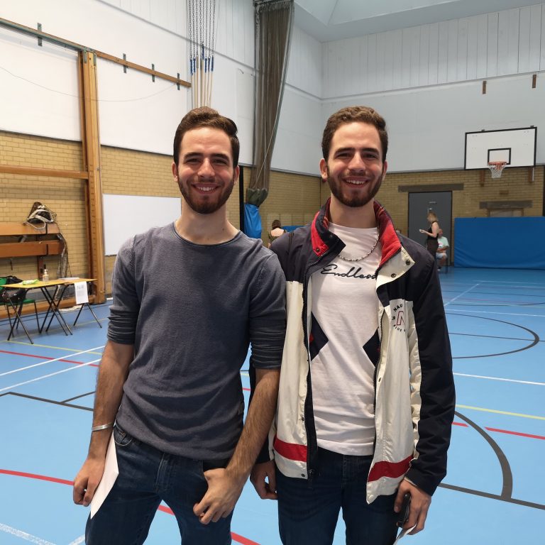 Sixth form students in the sports hall