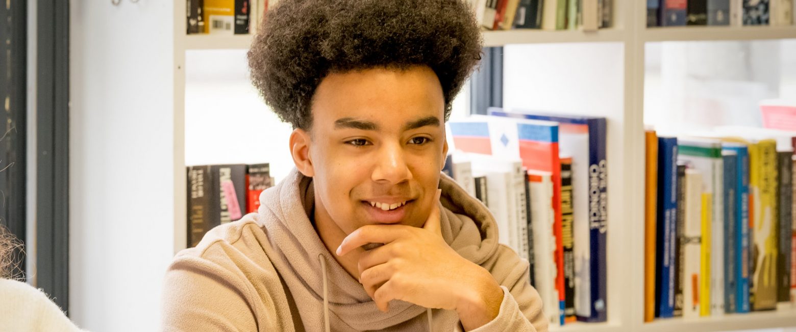 Boy Smiling in Lesson