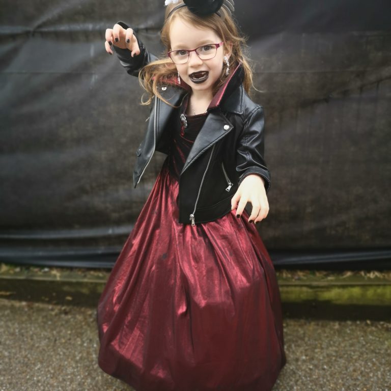 Student wearing Halloween costume