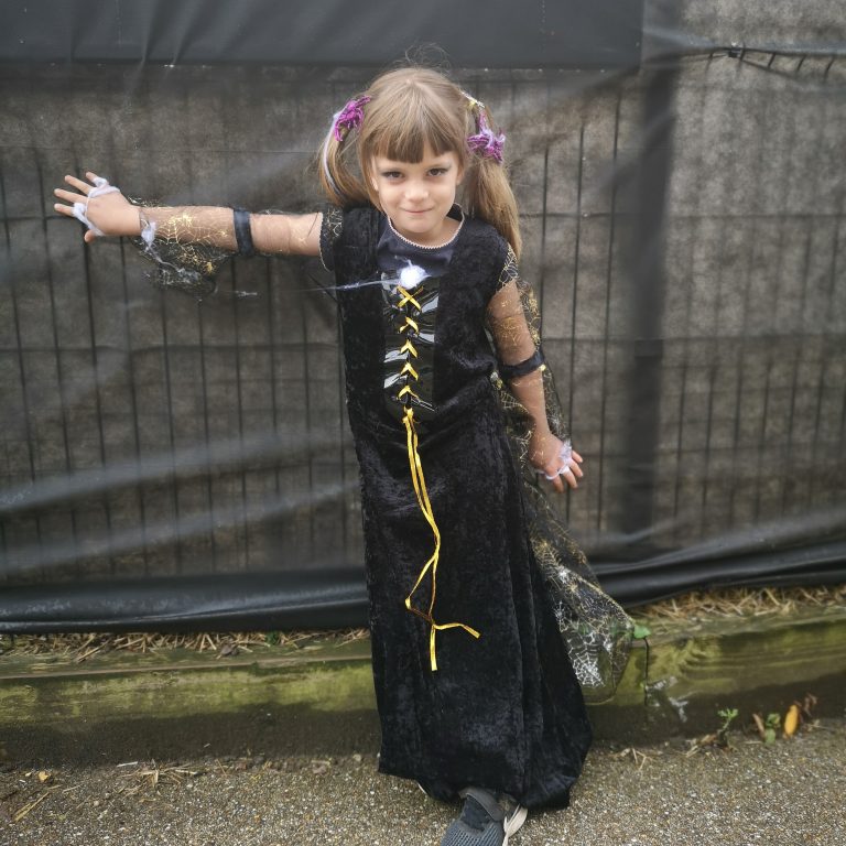 Student wearing Halloween costume