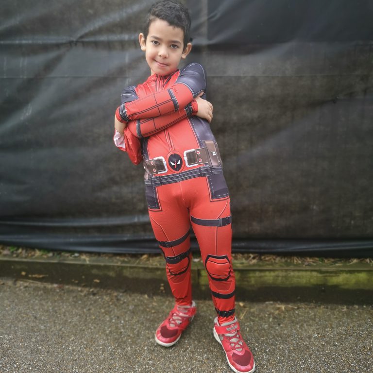 Student wearing Halloween costume