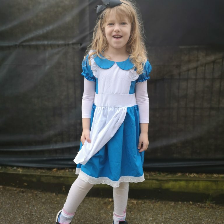 Student wearing Halloween costume