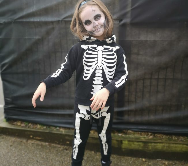 Student wearing Halloween costume