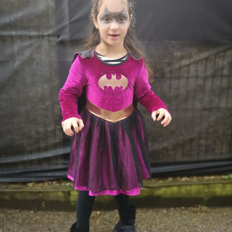 Student wearing Halloween costume