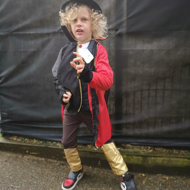 Student wearing Halloween costume