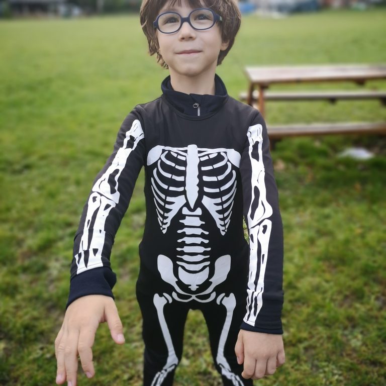 Student wearing Halloween costume
