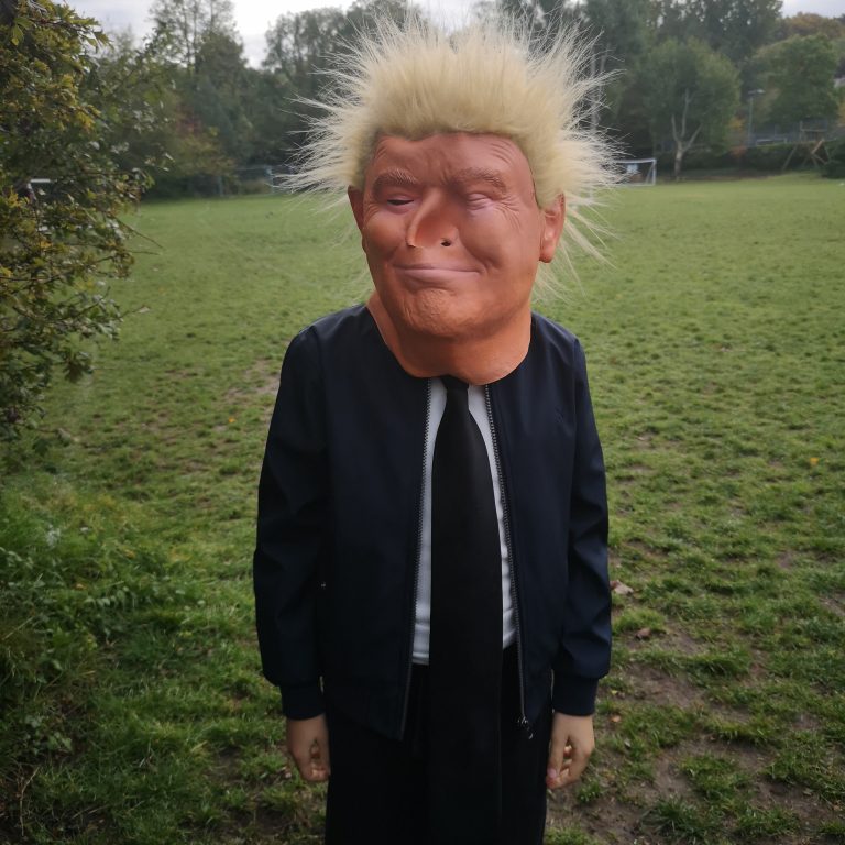 Student wearing Halloween costume