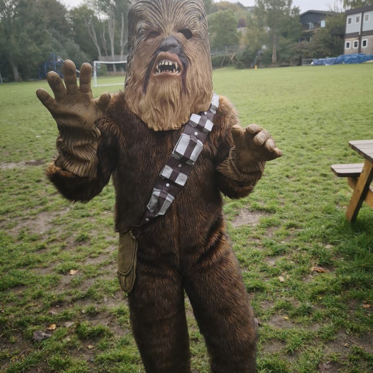 Student wearing Halloween costume