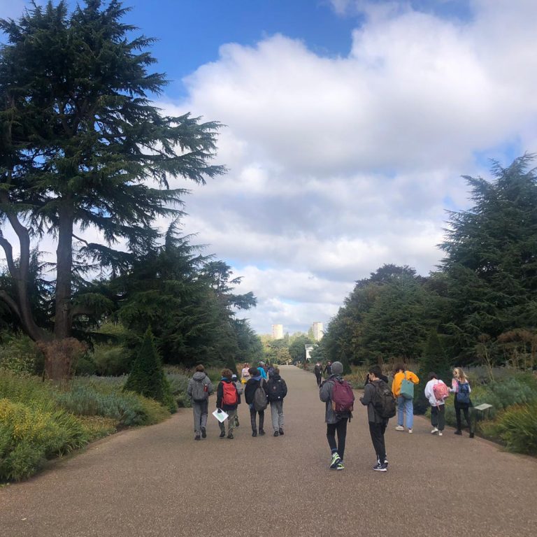 Students walking