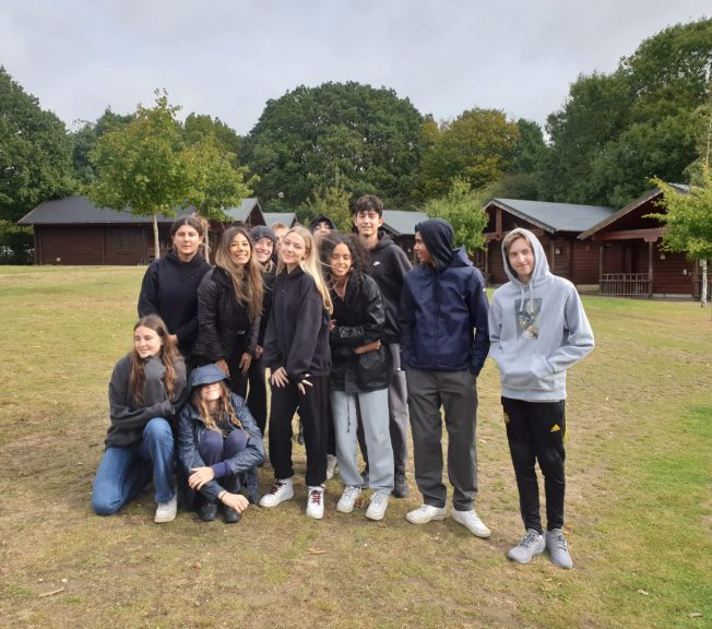 Group photo of students on autumn term camp