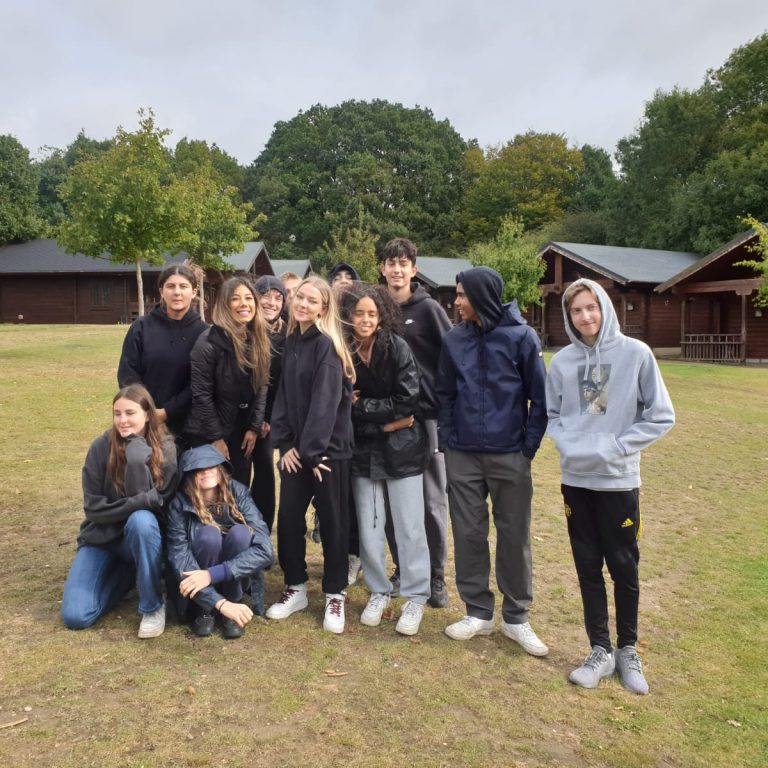 Group photo of students on autumn term camp