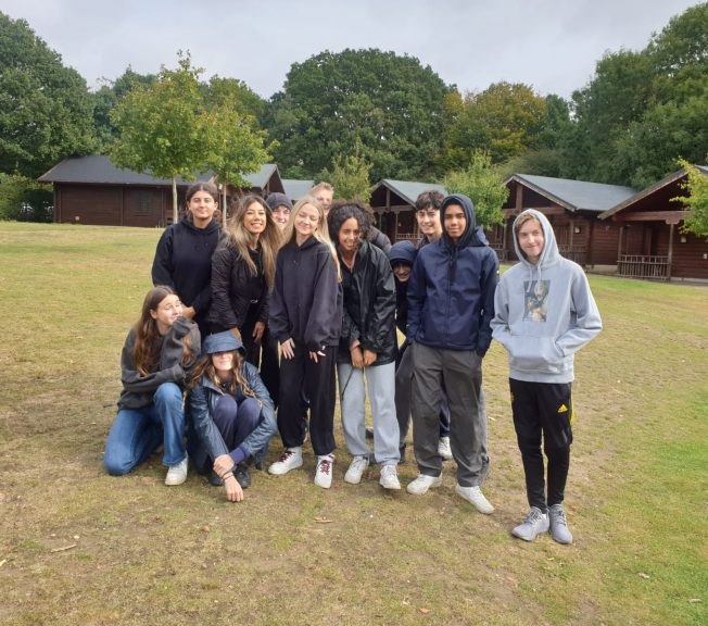 Group photo of students on autumn term camp