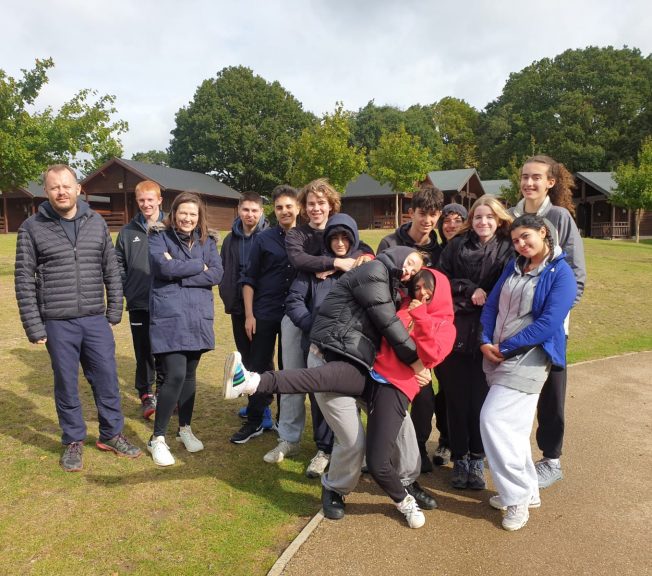 Group photo of students on autumn term camp