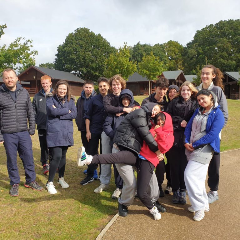 Group photo of students on autumn term camp