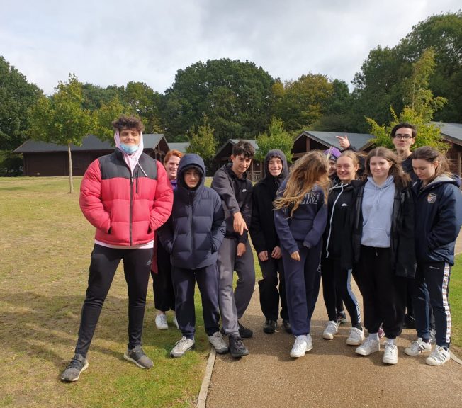 Group photo of students on autumn term camp