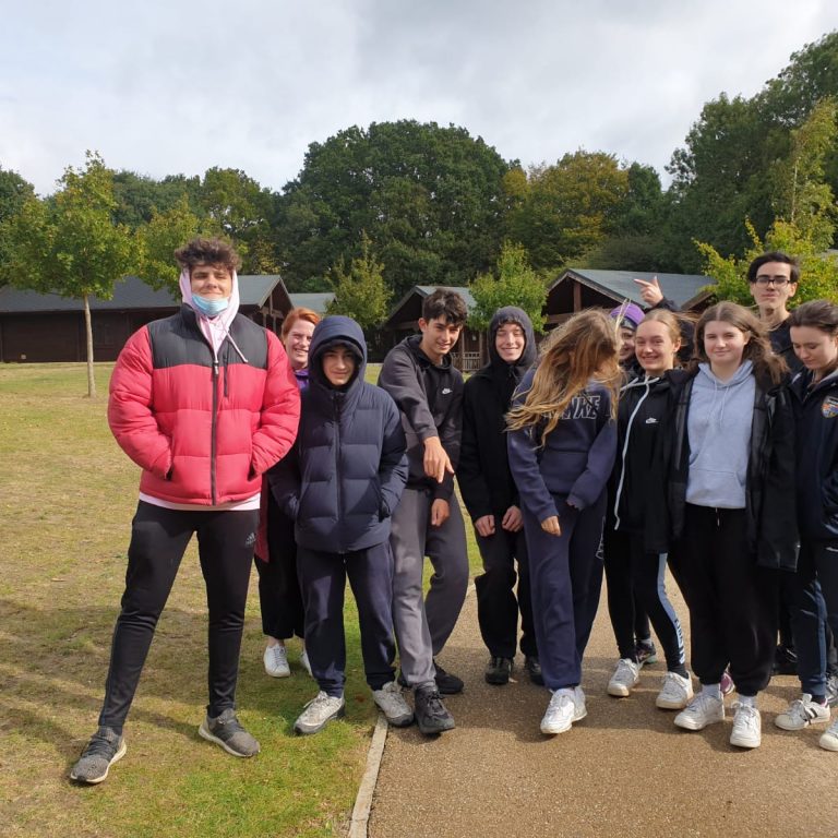 Group photo of students on autumn term camp
