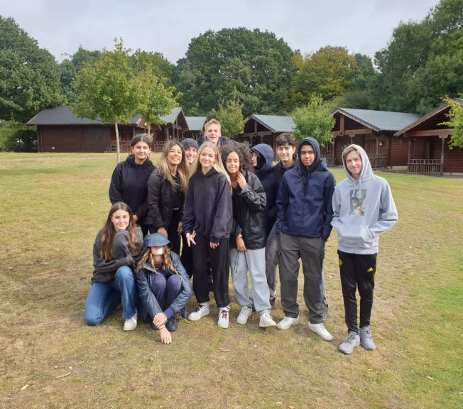 Group photo of students on autumn term camp