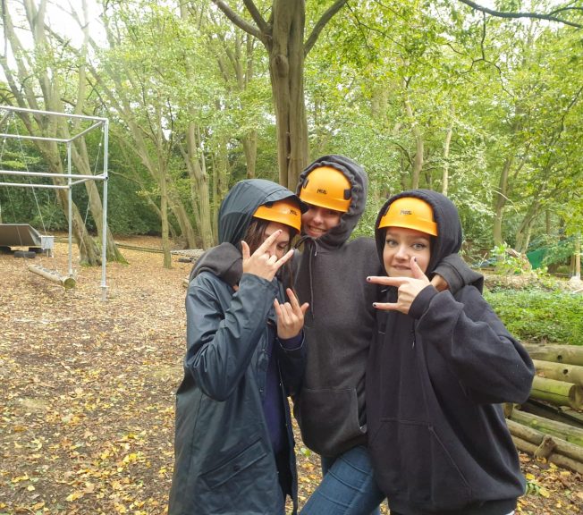 Group photo of students on autumn term camp