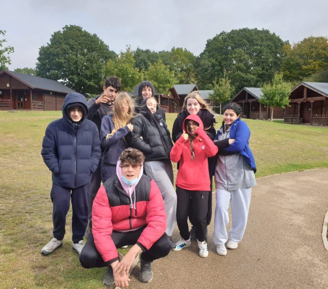 Group photo of students on autumn term camp