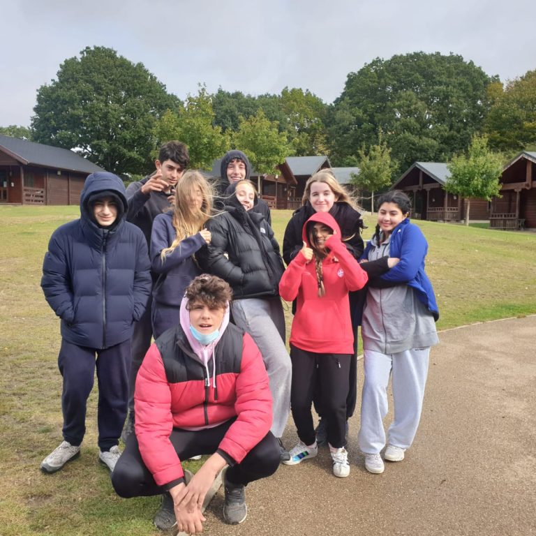 Group photo of students on autumn term camp