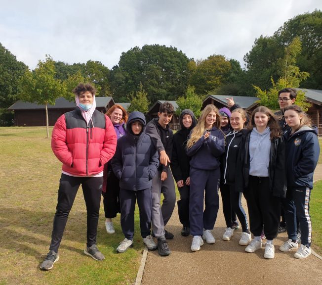 Group photo of students on autumn term camp