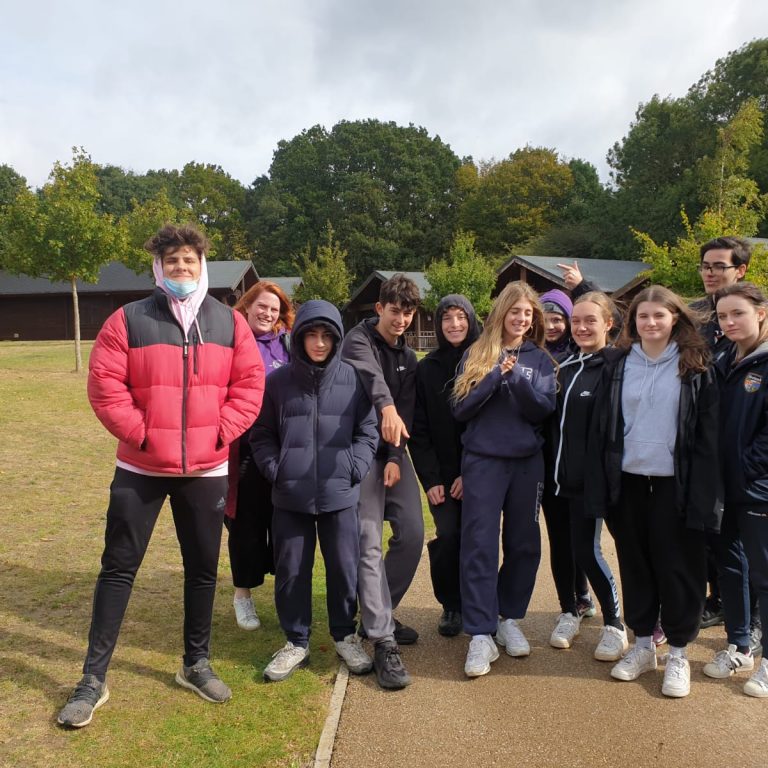 Group photo of students on autumn term camp