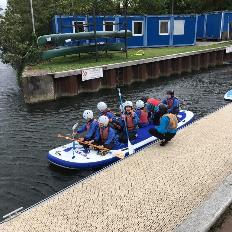 Students in a boat