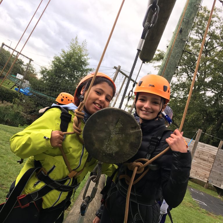 Students climbing