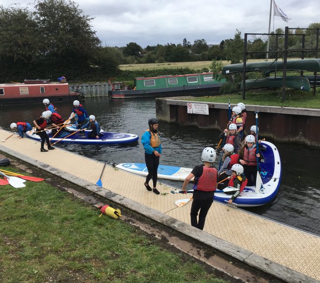 Students in boats