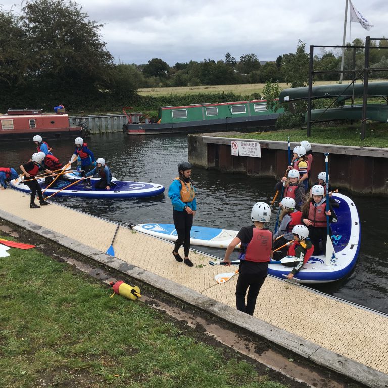 Students in boats