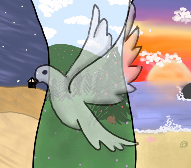 graphic of a dove