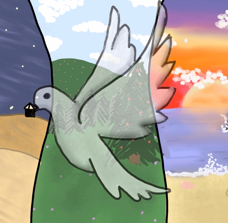 graphic of a dove