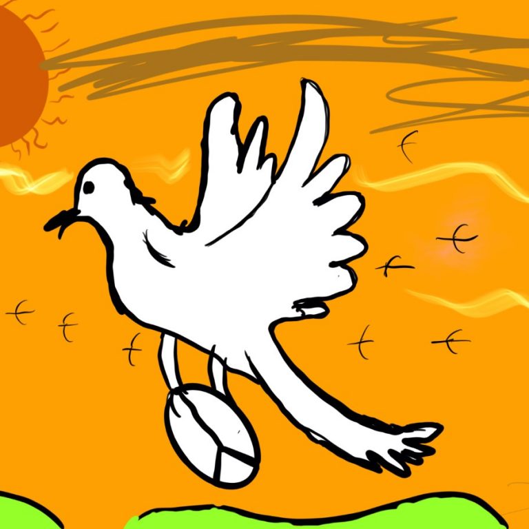 drawing of a dove