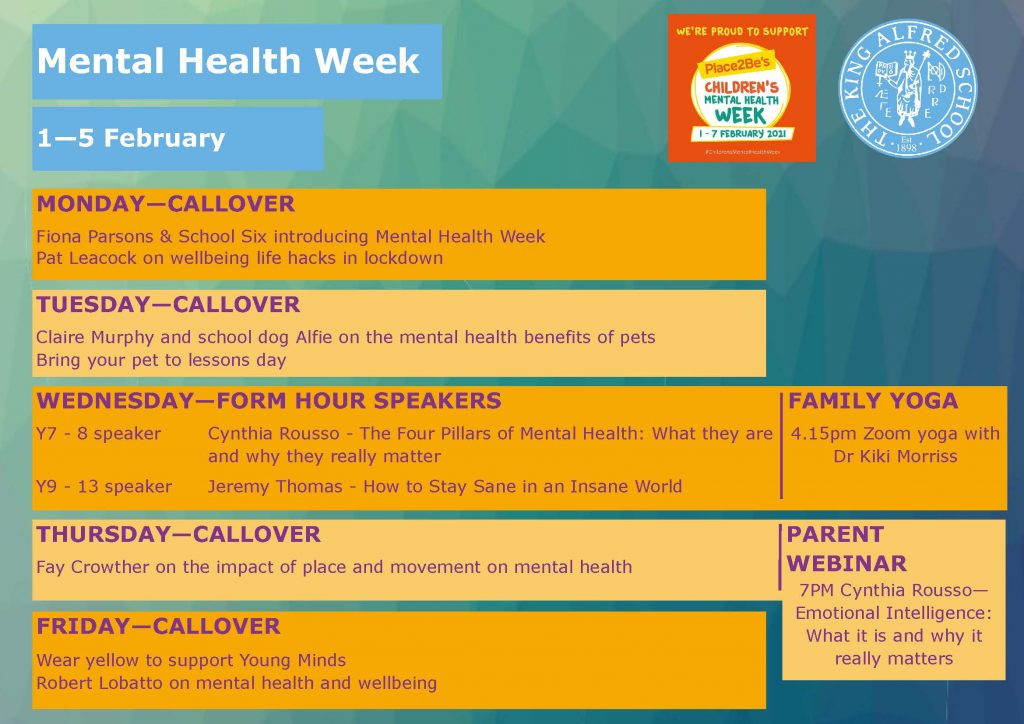 Children’s Mental Health Week | King Alfred School